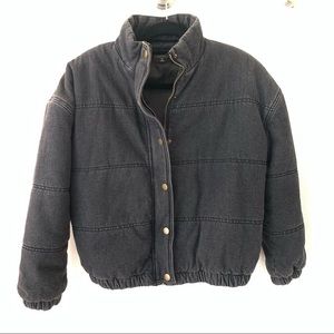 Denim puffer jacket NWOT